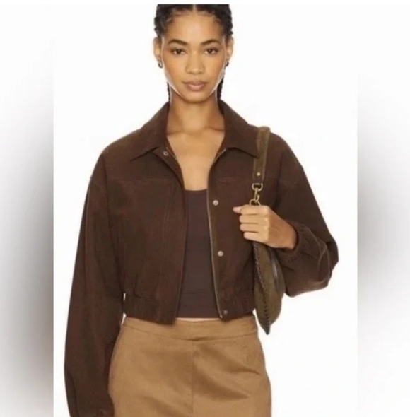 House of Harlow 1960 Jackets & Blazers - NWT House Of Harlow Brown Suede Cropped Jacket Size XS NWT